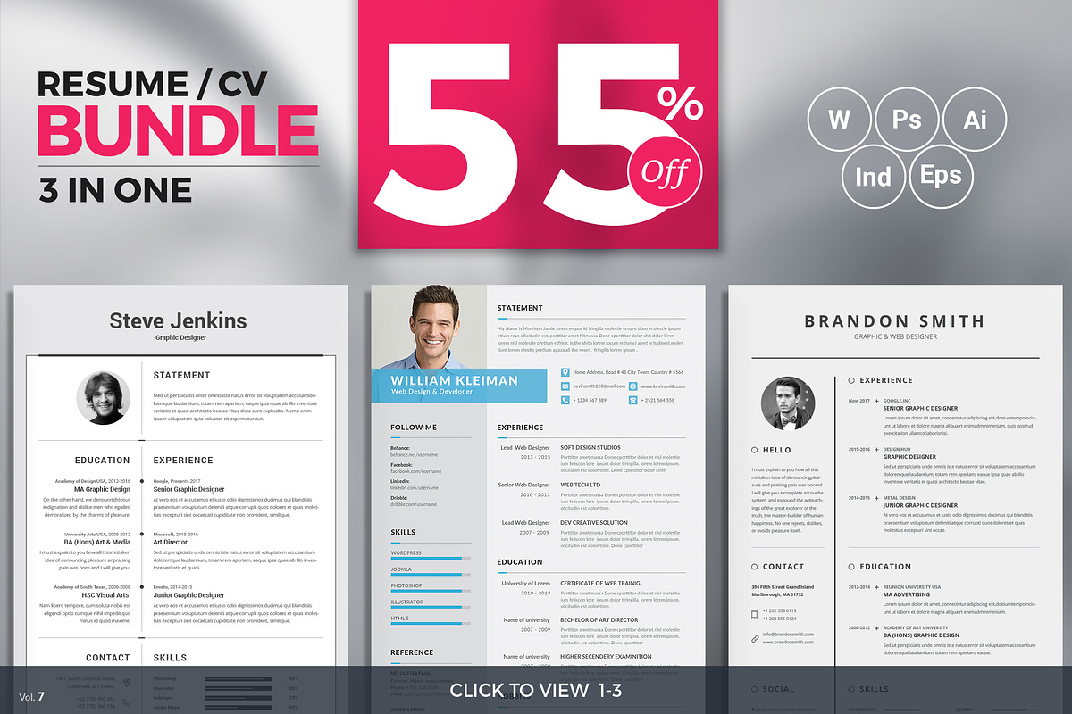 Resume/CV Minimal Bundle in Resume Templates - product preview 8