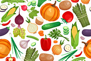Vegetable organic food seamless back