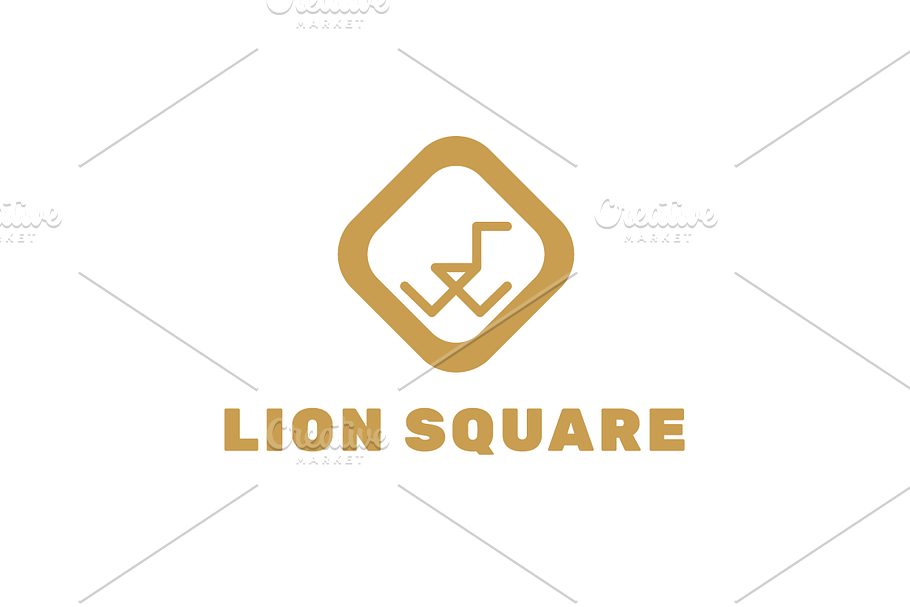 Lion Square in Logo Templates - product preview 8