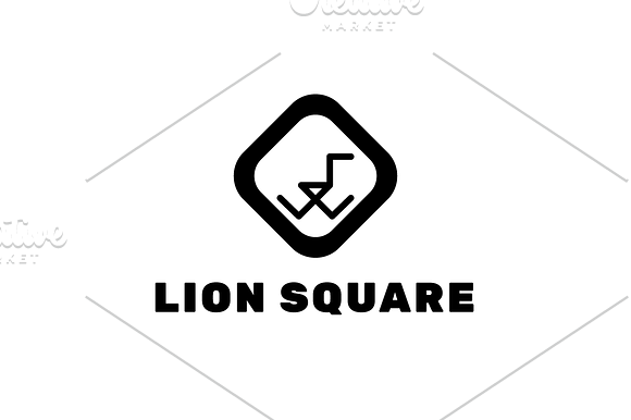 Lion Square in Logo Templates - product preview 1