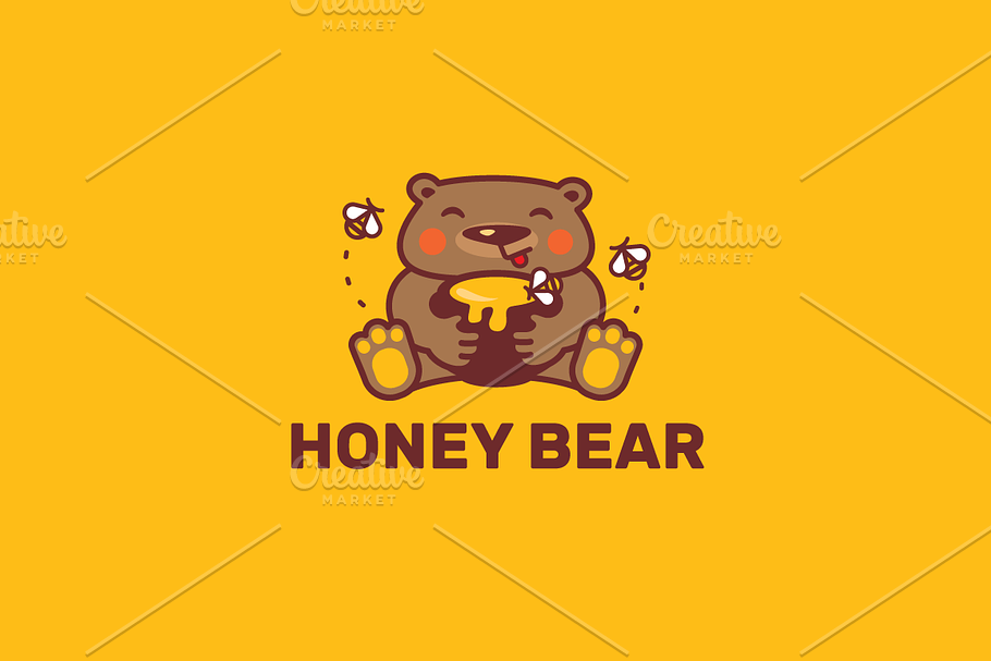 Honey bear in Logo Templates - product preview 8