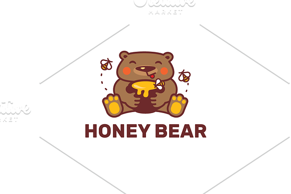 Honey bear in Logo Templates - product preview 2