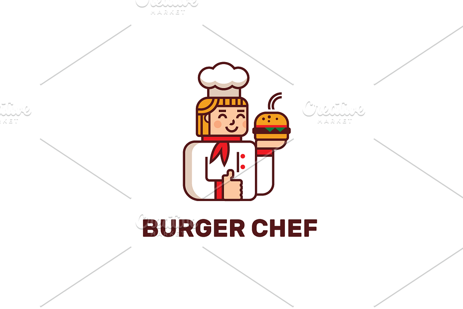 Burger chef in Logo Templates - product preview 8