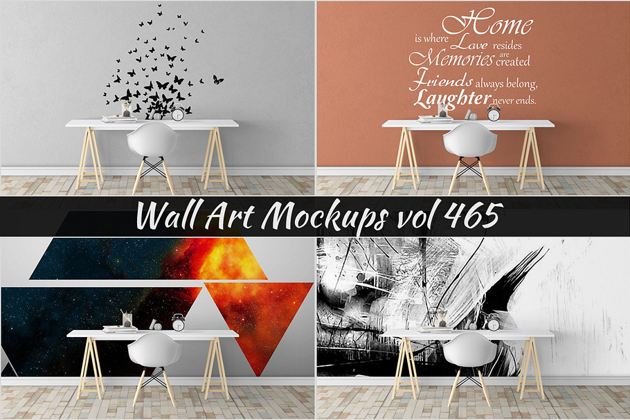 Wall Mockup - Sticker Mockup Vol 465 in Print Mockups - product preview 8