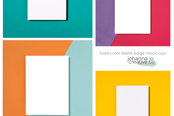 Bold Color Blank Page Mock-Ups
