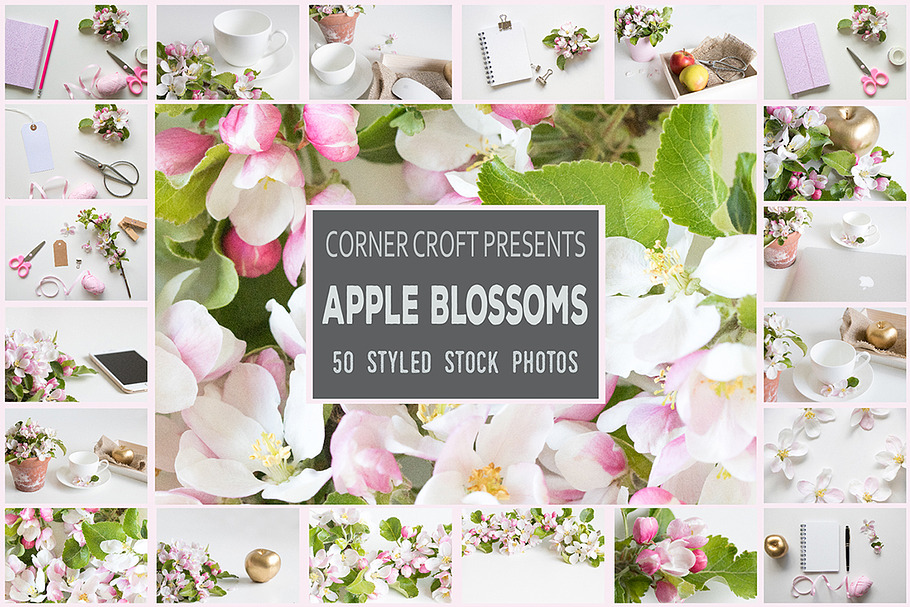 Apple Blossom Styled Photo Bundle in Mockup Templates - product preview 8