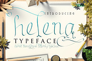 helena script hand-drawn typeface