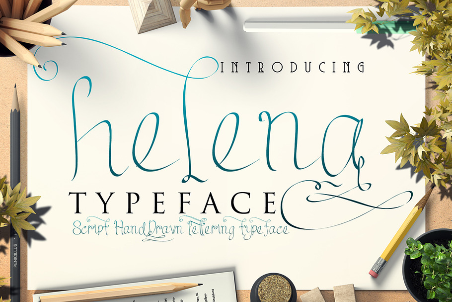 helena script hand-drawn typeface