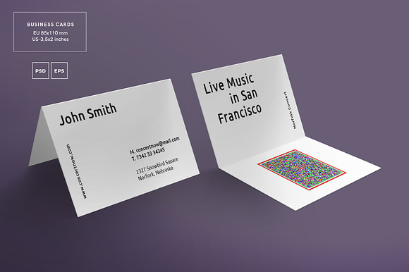 Business Cards | Concert in Business Card Templates - product preview 2