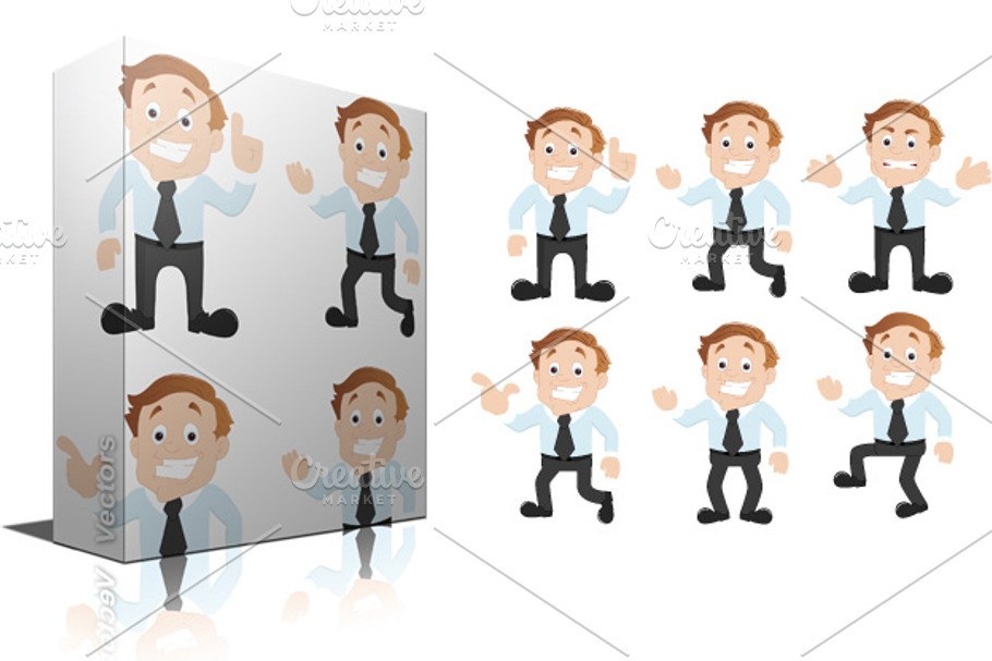 Cartoon Businessman in Illustrations - product preview 8