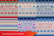 Knitted Cristmas Pattern Set