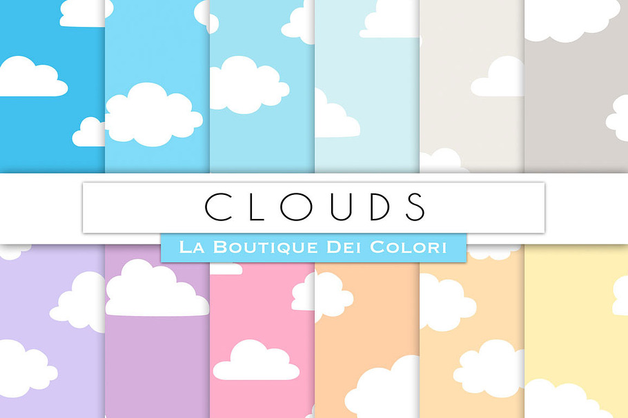 Cloudy Sky Digital Papers