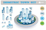 Town isometric  set