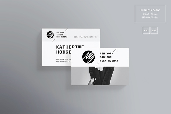 Business Cards | N Y Week Runway in Business Card Templates - product preview 1
