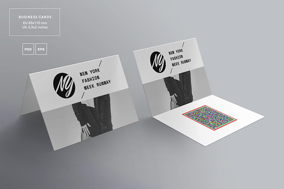 Business Cards | N Y Week Runway in Business Card Templates - product preview 2