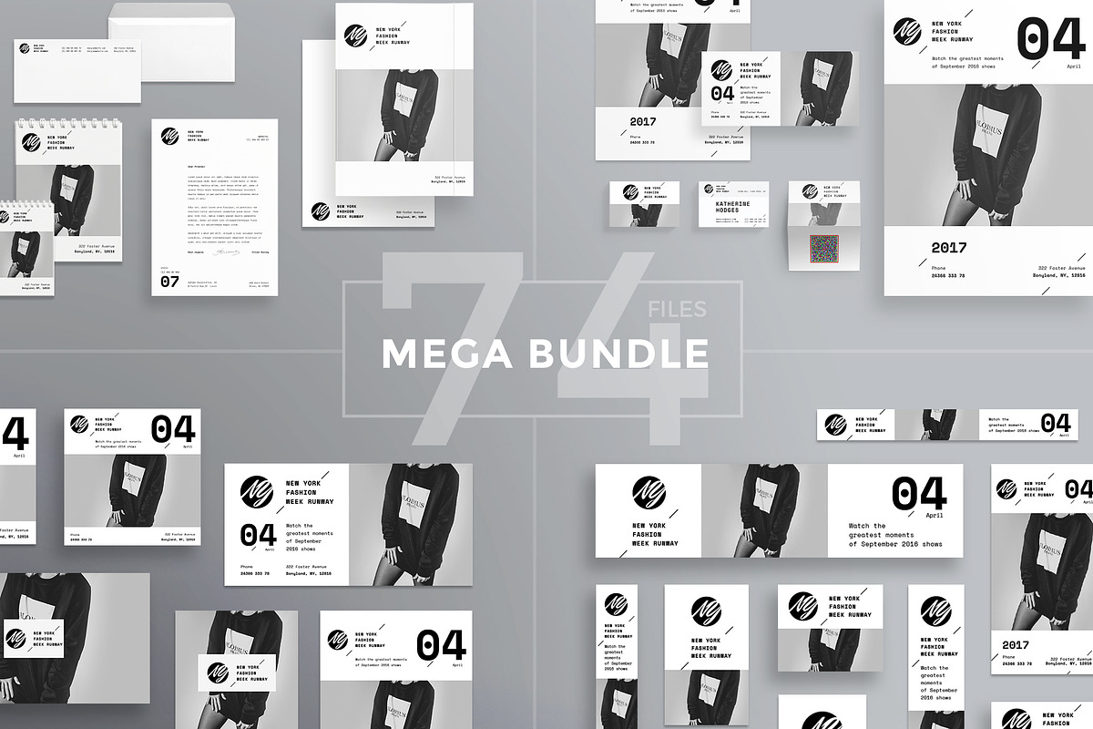 Mega Bundle | N Y Week Runway in Templates - product preview 8
