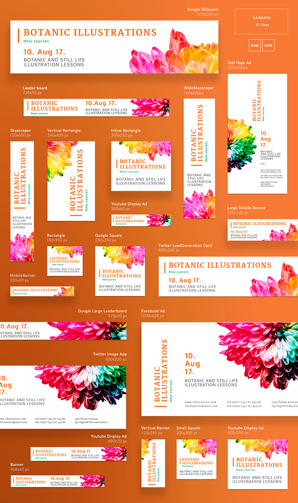 Banners Pack | Botanic in Templates - product preview 1