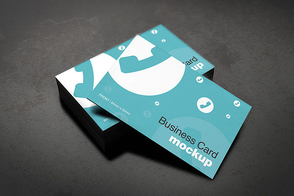 European Size Business Cards Mockups in Print Mockups - product preview 3