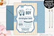 Boy Baby Shower Invitation Template