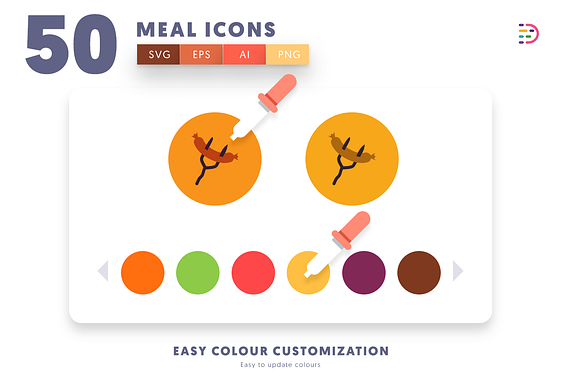 50 Meal Icons in Food Icons - product preview 9