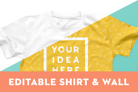 T-Shirt Mockup Template in Product Mockups - product preview 1