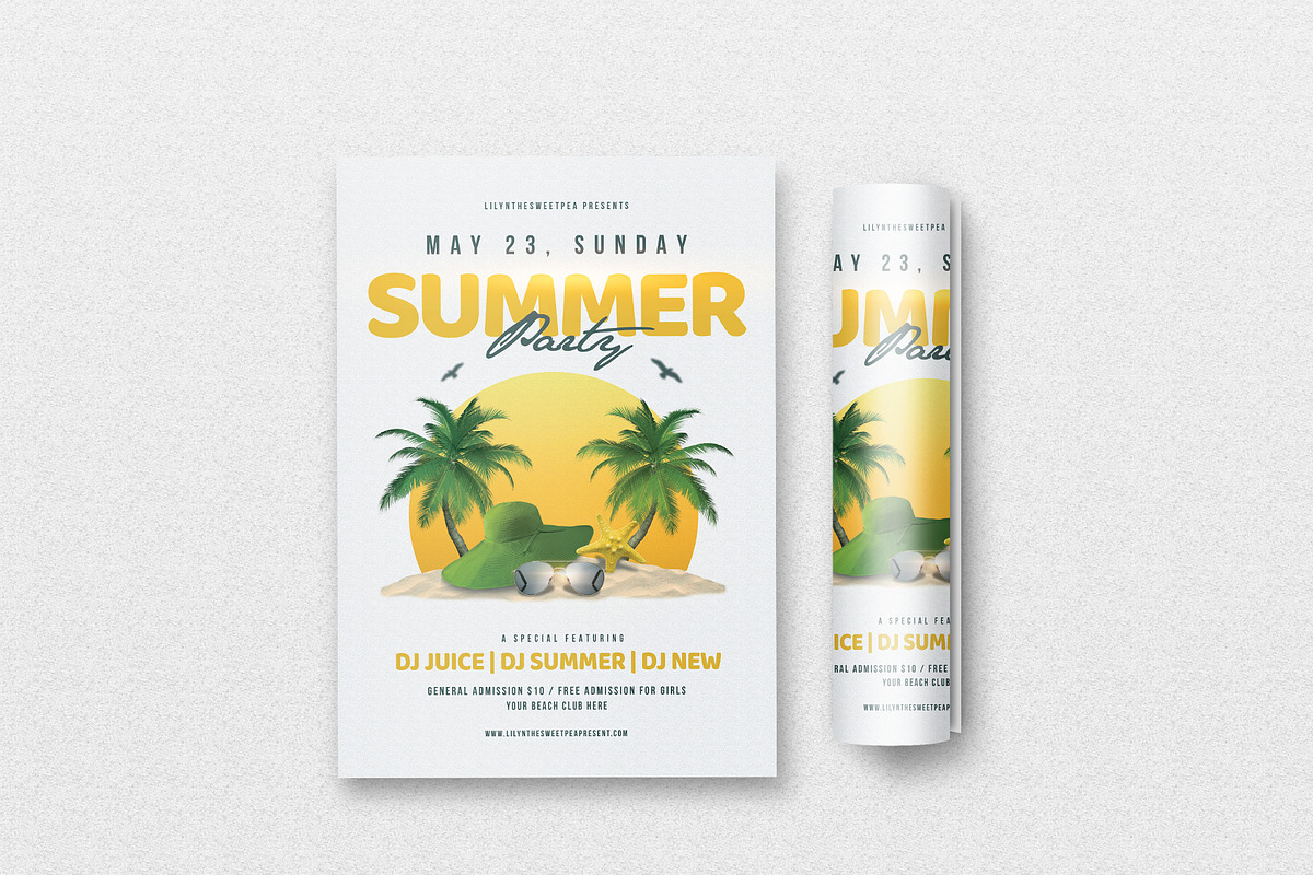 Summer party Flyer in Flyer Templates - product preview 8