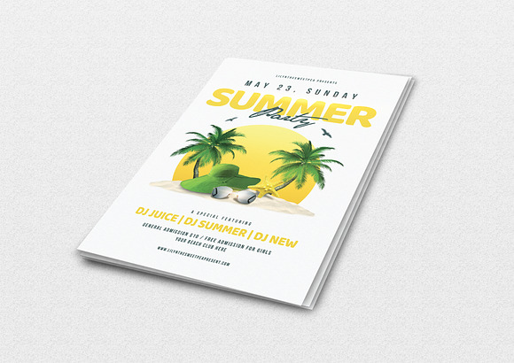 Summer party Flyer in Flyer Templates - product preview 1
