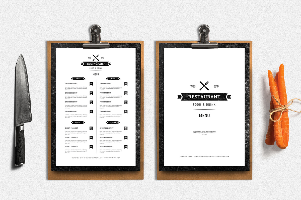 Clean Food Menu in Flyer Templates - product preview 8