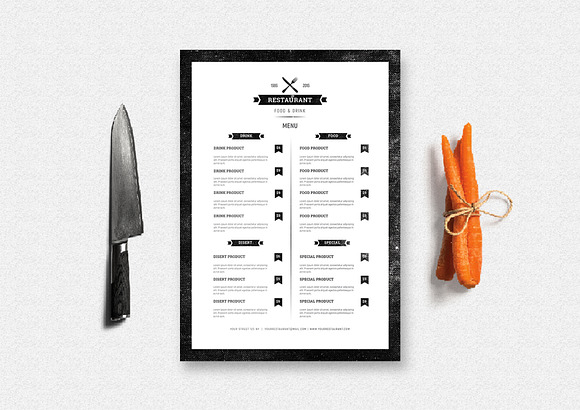 Clean Food Menu in Flyer Templates - product preview 1