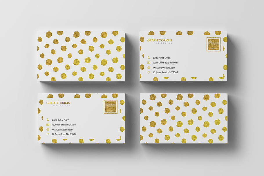 Gold Foil Business card 2 in Business Card Templates - product preview 8