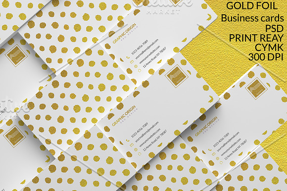 Gold Foil Business card 2 in Business Card Templates - product preview 2