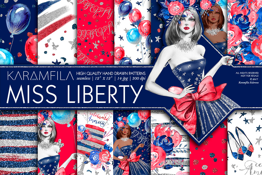 4th of July Digital Paper Pack