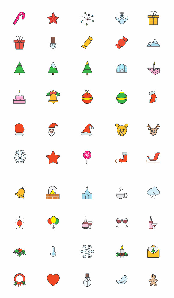 Christmas icons - vector 50 in Graphics - product preview 3