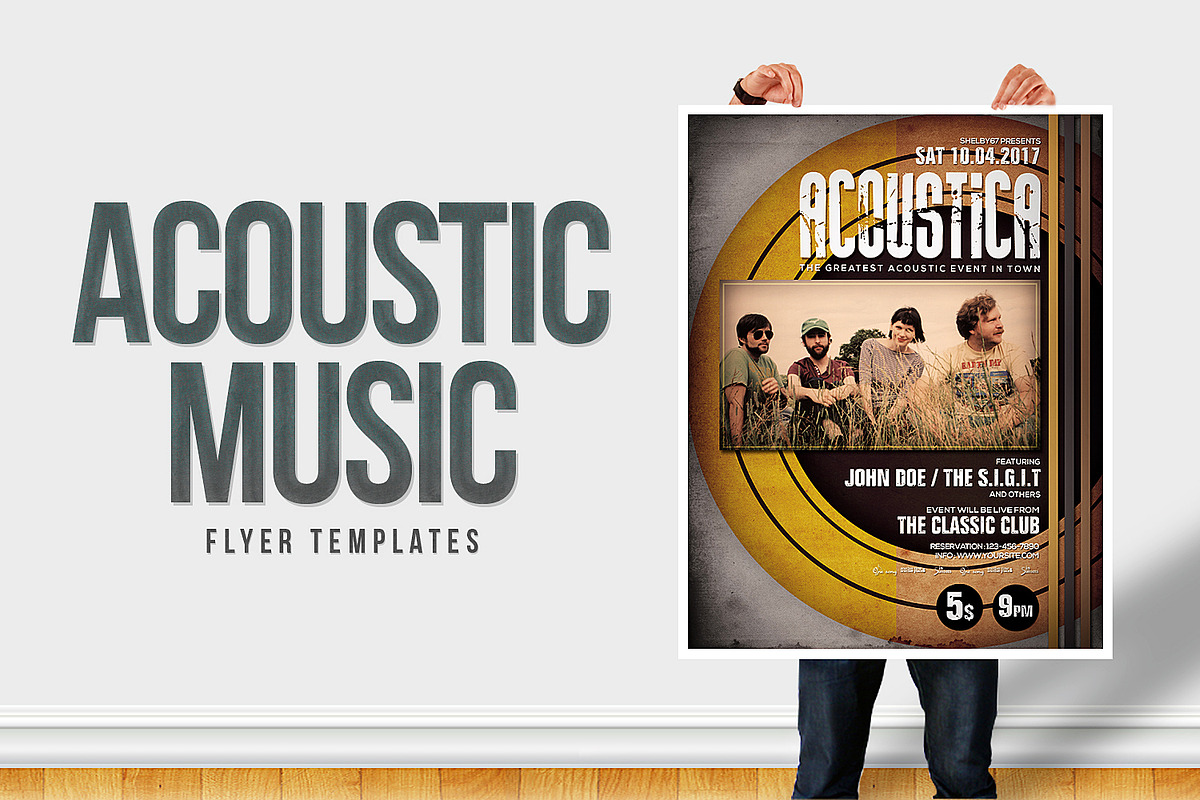 Acoustic Music Flyer / Poster in Flyer Templates - product preview 8