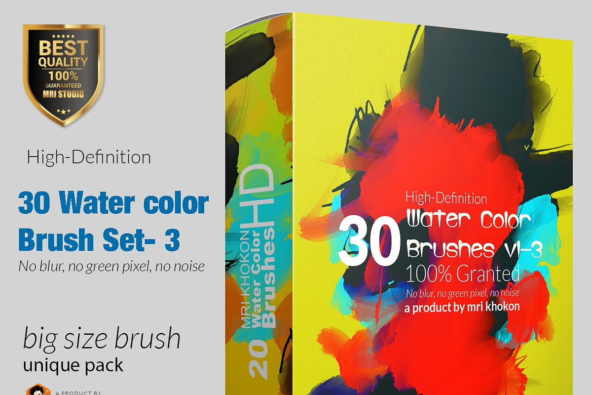 Hi-Res Water color PS Brush Set-3 in Photoshop Brushes - product preview 8