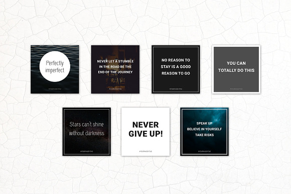 Social Media Quotes - Dark Edition in Instagram Templates - product preview 3
