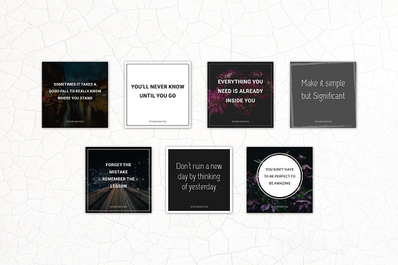 Social Media Quotes - Dark Edition in Instagram Templates - product preview 4
