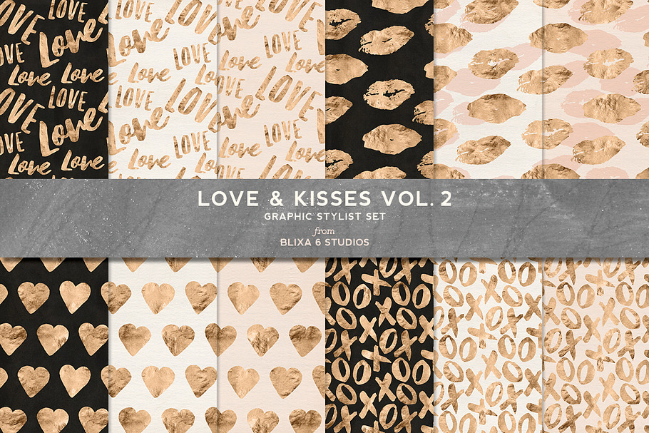 Love & Kisses Vol. 2: Rose Gold in Patterns - product preview 8