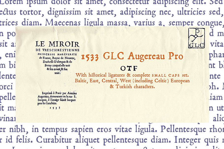 1533 GLC Augereau PRO OTF in Serif Fonts - product preview 8