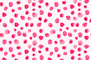 Watercolor pink dots pattern