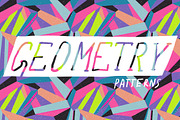 Colorful geometric pattern set