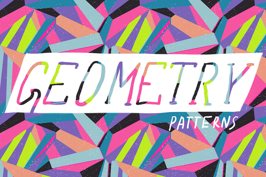 Colorful geometric pattern set in Patterns - product preview 8