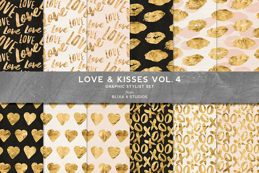Love & Kisses Vol. 4: Warm Gold in Patterns - product preview 8