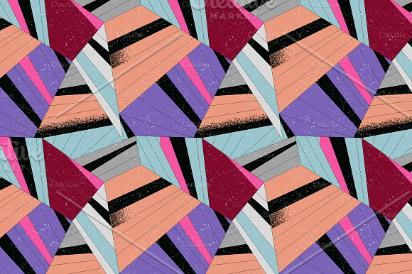 Colorful geometric pattern set in Patterns - product preview 2