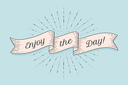 Ribbon with text Enjoy the Day