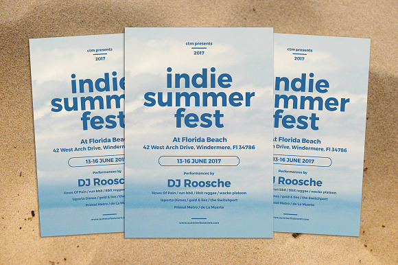 Indie Summer Fest Flyer in Flyer Templates - product preview 1