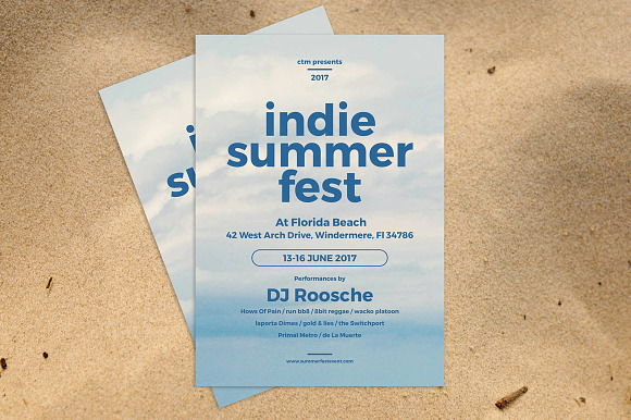 Indie Summer Fest Flyer in Flyer Templates - product preview 2
