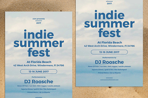 Indie Summer Fest Flyer in Flyer Templates - product preview 3