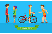 Summer Sport. Children on the Playground
