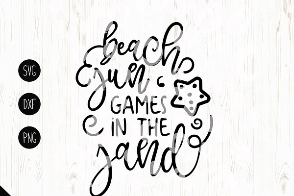 Beach, sun, games in the sand
